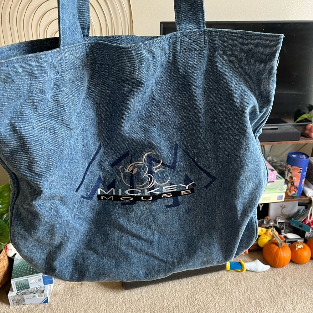 Vintage Denim Mickey Disney World Bag
